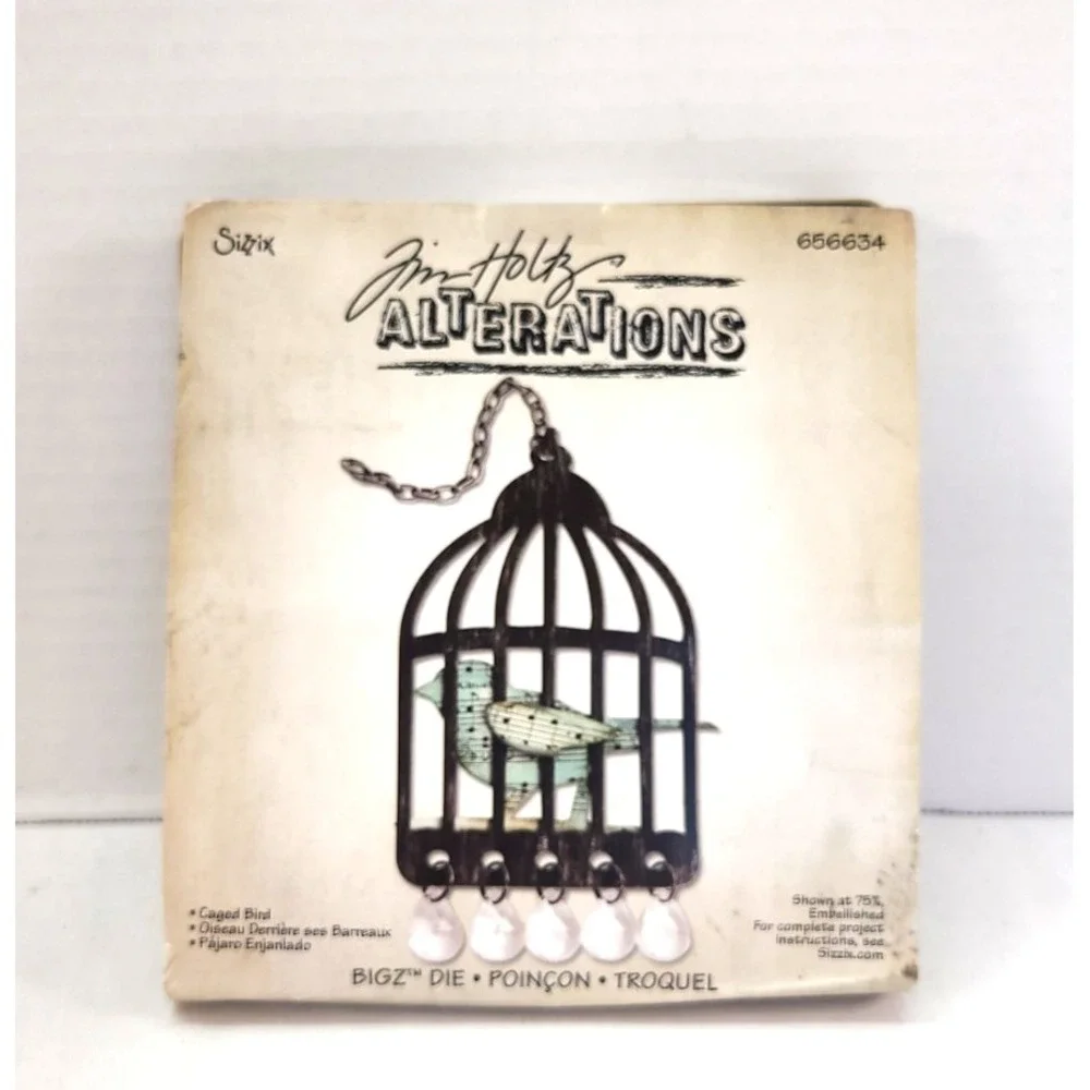 Sizzix Bigz Tim Holtz Alterations Caged Bird 656634 Scrapbook Supplies
